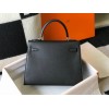 Hermes Kelly 25cm Sellier Bag in Black Epsom Calfskin PHW