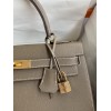 Hermes Kelly Sellier 32 Handmade Bag In Taupe Epsom Calfskin