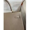 Hermes Kelly Sellier 32 Handmade Bag In Taupe Epsom Calfskin