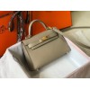 Hermes Kelly Mini II Sellier Bag In Tourterelle Epsom Leather GHW