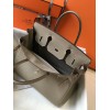 Hermes Birkin 30 Bag in Gris Tourterelle Clemence Leather with GHW