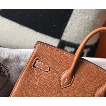 Hermes Birkin 25 Bag In Gold Clemence Leather with GHW Hermes Birkin 25 Bag In Gold Clemence Leather with GHW