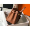 Hermes Birkin 25 Bag In Gold Clemence Leather with GHW