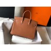 Hermes Birkin 25 Bag In Gold Clemence Leather with GHW