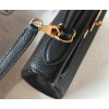 Hermes Kelly 32cm Retourne Bag in Black Clemence Leather GHW