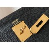 Hermes Kelly 32cm Retourne Bag in Black Clemence Leather GHW