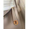 Hermes Lindy 26 Handmade Bag In Gris Asphalt Clemence Leather
