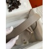 Hermes Lindy 26 Handmade Bag In Gris Asphalt Clemence Leather