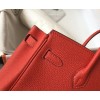 Hermes Birkin 30 Bag in Red Clemence Leather with GHW