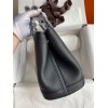 Hermes Garden Party 30 Handmade Bag in Black Clemence Leather