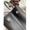 Hermes Garden Party 30 Handmade Bag in Black Clemence Leather