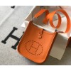 Hermes Evelyne III Mini Bag In Orange Clemence Leather