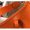 Hermes Evelyne III Mini Bag In Orange Clemence Leather