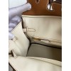Hermes HSS Birkin 25 Bicolor Bag in Gold and Craie Clemence Leather