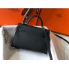 Hermes Kelly Mini II Sellier Bag In Black Epsom Leather
