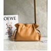 Loewe Flamenco Clutch Bag In Brown Calfskin