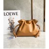 Loewe Flamenco Clutch Bag In Brown Calfskin