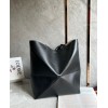 Loewe Large Puzzle Fold Tote Bag in Black Calfskin