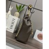 Loewe Small Squeeze Bag in Chocolate Nappa Lambskin