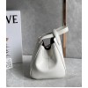 Loewe Hammock Nugget Bag In White Calfskin