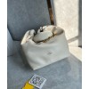 Loewe Small Squeeze Bag in White Nappa Lambskin