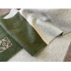 Loewe Window Scarf in Green/Beige Wool and Cashmere