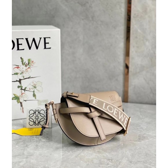Loewe Gate Dual Mini Bag In Sand Calfskin Loewe Gate Dual Mini Bag In Sand Calfskin
