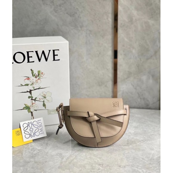 Loewe Gate Dual Mini Bag In Sand Calfskin Loewe Gate Dual Mini Bag In Sand Calfskin