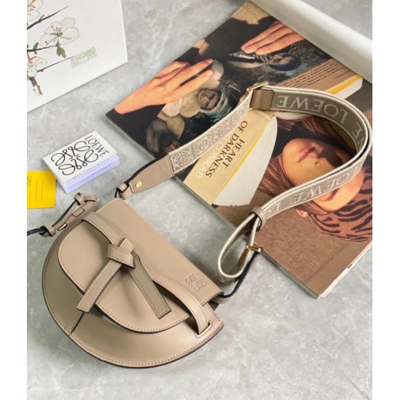 Loewe Gate Dual Mini Bag In Sand Calfskin Loewe Gate Dual Mini Bag In Sand Calfskin