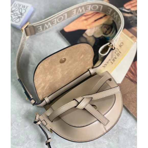 Loewe Gate Dual Mini Bag In Sand Calfskin Loewe Gate Dual Mini Bag In Sand Calfskin