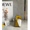 Loewe Puzzle Mini Bag In Ochre/White/Taupe Calfskin