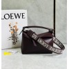 Loewe Puzzle Small Bag In Burgundy Satin Calfskin