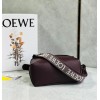 Loewe Puzzle Small Bag In Burgundy Satin Calfskin