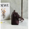 Loewe Puzzle Small Bag In Burgundy Satin Calfskin