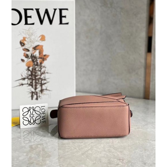 Loewe Puzzle Mini Bag In Dark Blush Grained Calfskin Loewe Puzzle Mini Bag In Dark Blush Grained Calfskin