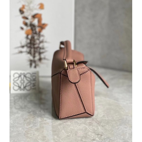 Loewe Puzzle Mini Bag In Dark Blush Grained Calfskin Loewe Puzzle Mini Bag In Dark Blush Grained Calfskin