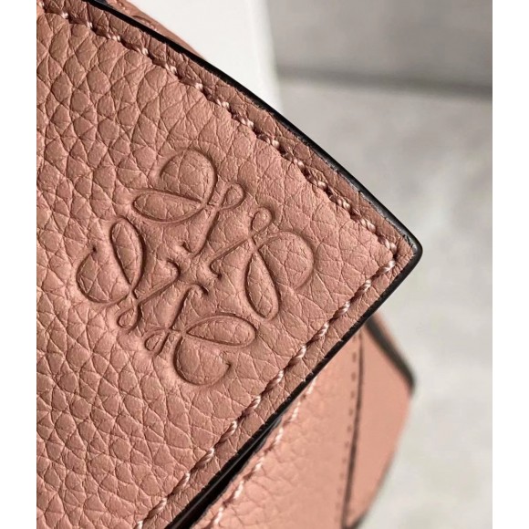 Loewe Puzzle Mini Bag In Dark Blush Grained Calfskin Loewe Puzzle Mini Bag In Dark Blush Grained Calfskin