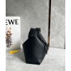 Loewe Cubi Small Bag in Black Calfskin and Jacquard