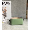 Loewe Puzzle Mini Bag In Asphalt Grey/Nude/Green Calfskin