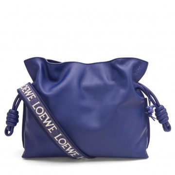 Loewe Flamenco Clutch Bag In Dark Purple Leather Loewe Flamenco Clutch Bag In Dark Purple Leather