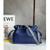 Loewe Flamenco Clutch Bag In Dark Purple Leather