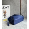 Loewe Flamenco Clutch Bag In Dark Purple Leather