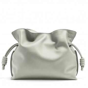 Loewe Flamenco Clutch Bag In Ash Grey Calfskin Loewe Flamenco Clutch Bag In Ash Grey Calfskin