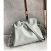 Loewe Flamenco Clutch Bag In Ash Grey Calfskin