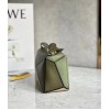 Loewe Puzzle Mini Bag In Green/Oat Calfskin