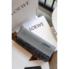 Loewe Anagram Scarf in Grey/Black Wool and Cashmere