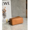 Loewe Puzzle Mini Bag In Brown Grained Calfskin