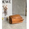 Loewe Puzzle Mini Bag In Brown Grained Calfskin