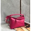 Loewe Puzzle Edge Small Bag In Ruby Red Satin Calfskin