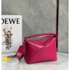 Loewe Puzzle Edge Small Bag In Ruby Red Satin Calfskin